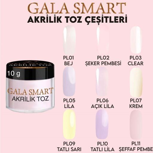 AKRİLİK TOZ 10 GR RENKLİ